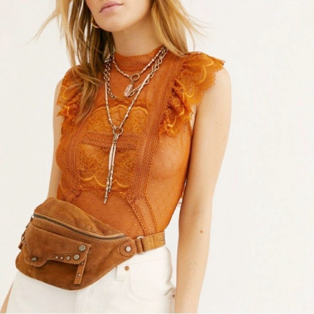 SOLD Free People Winnie Bodysuit in Copper Ginger - Picture 2 of 8